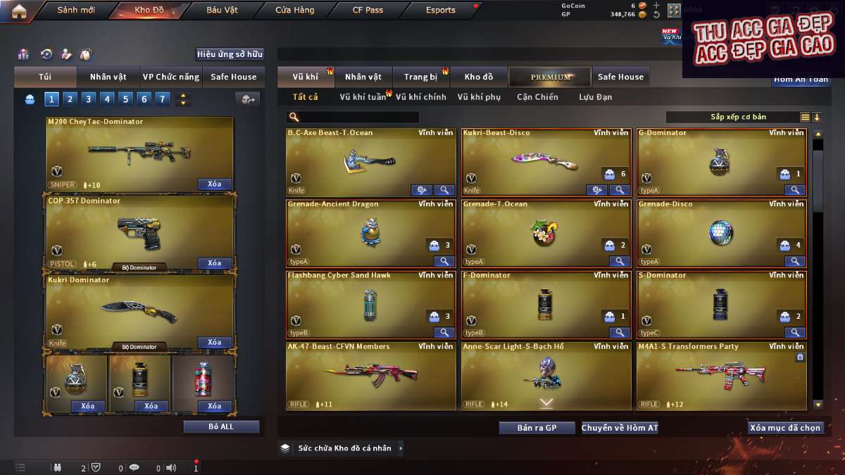 shop acc cf uy tin gia re